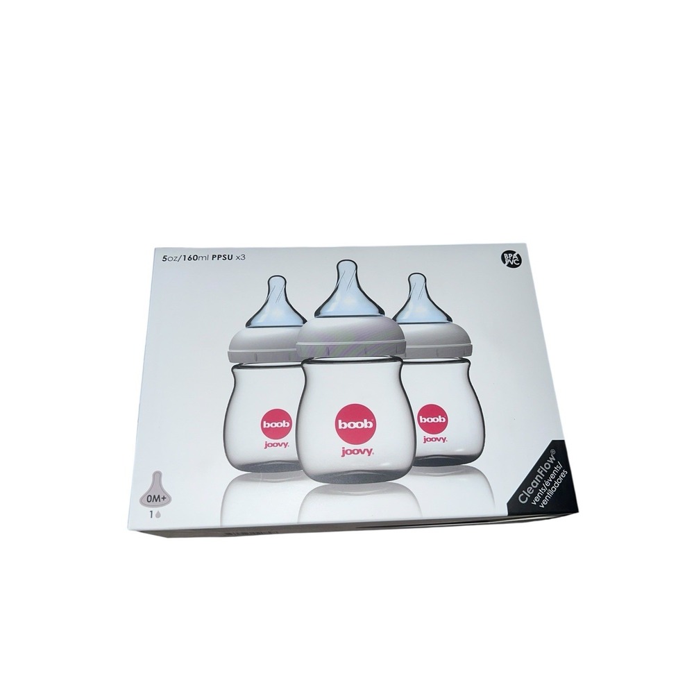 Joovy CleanFlow Boob PPSU Baby Bottles 5oz 3 Pack